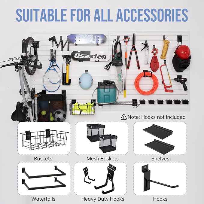 Slatwall Panels Garage Slat Wall Storage Systems 4'x 8', Slat Wall Paneling - Image 5