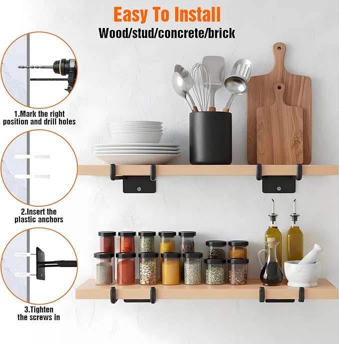 4 Pack Garage Storage System Hooks-14in Heavy Duty Tool Organizer Wall Mount - Image 3