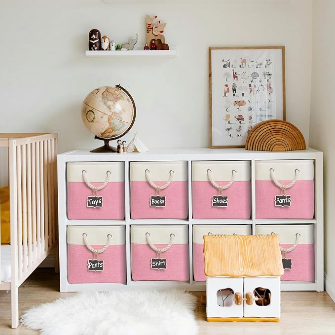 13 Inch Cube Storage Bins, Fabric Storage Cubes - Image 5