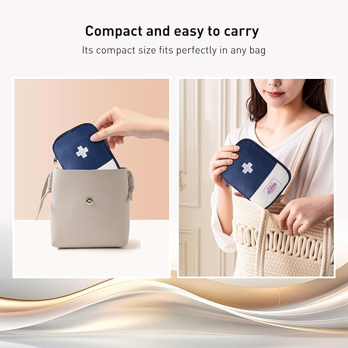 2 Packs Travel First Aid Bag, Empty Mini First Aid Pouch, Emergency Medicine - Image 5