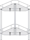 2 Tier Floor Standing Corner Shower Caddy Organizer Shelf by HuggieGems