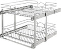 Rev-A-Shelf 2-Tier Kitchen Cabinet Pullout Shelf and Drawer Organizer Slide Out by Rev-A-Shelf