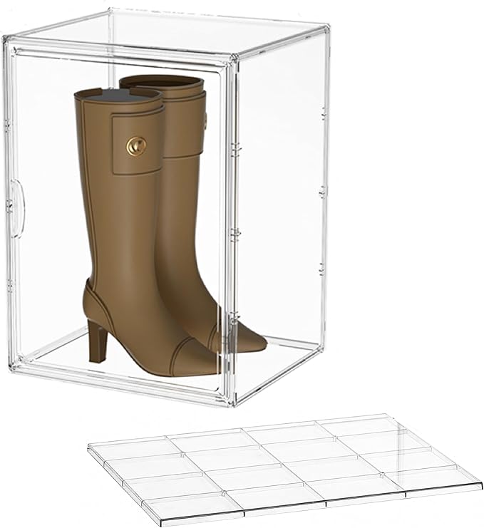 Attelite XXX-Large Clear Display Case Stackable Plastic Storage Bins by Attelite
