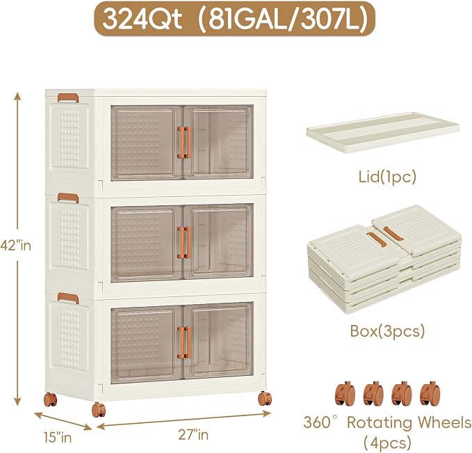 JEKO&JEKO 648 Qt Plastic Storage Bins - Image 2