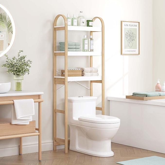 Spirich Over The Toilet Storage Shelf, 3-Tier Over Toilet Bathroom Organizer - Image 3