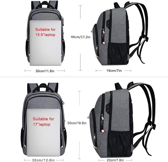 Della Gao Travel Laptop Backpack, Anti Theft Backpack - Image 4