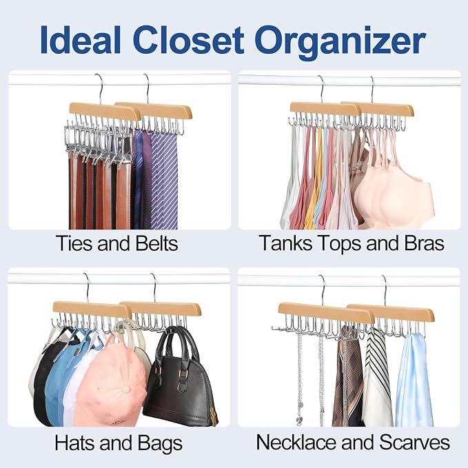TOPIA HANGER 20 Hooks Belt Tie Hanger Space Saving - Image 7