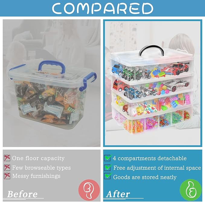 4-Tier Stackable Storage Container Box - Image 7