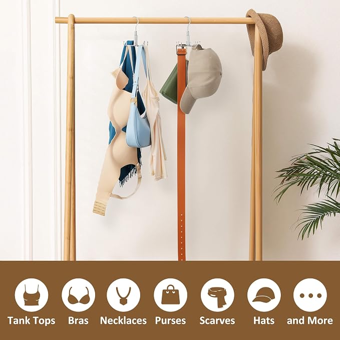ZEDODIER Tie Hanger for Closet, Rotatable Tie Organizer for Men - Image 6