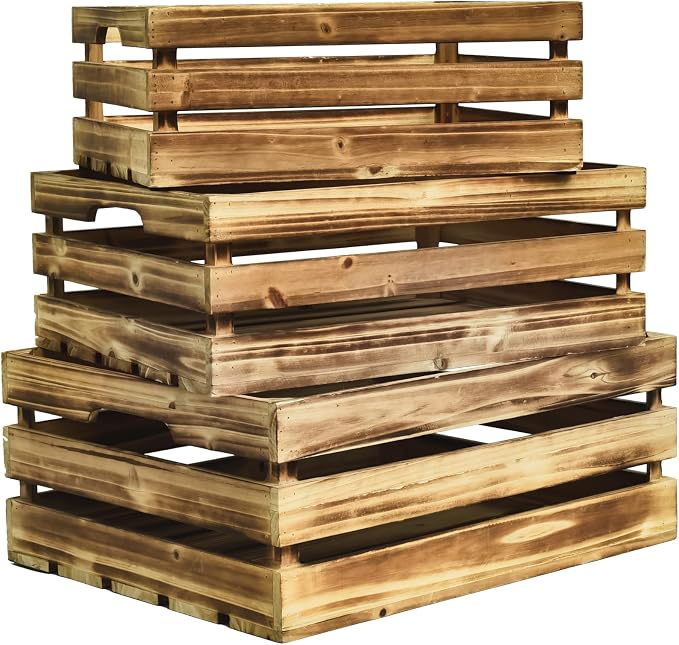 Wooden Crates Set of 3 - Image 6