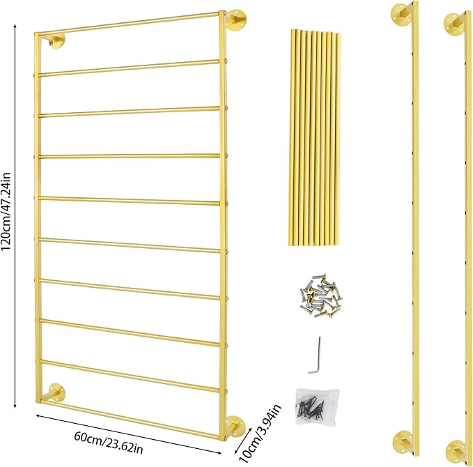 10-Layer Wall Mounted Display Rack, Tie & Scarf Rack Belt Towel Holder Wrapping - Image 6