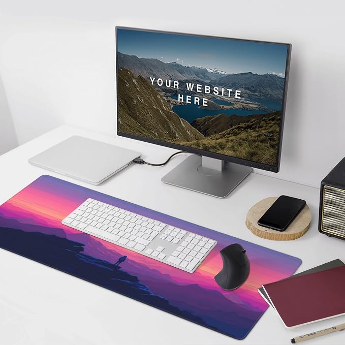 Sunset Mountains Large Mouse Pad, Anime Style Gaming Desk Mat, XXL Keyboard - Image 9