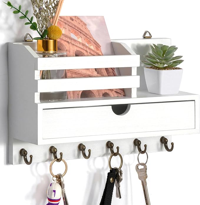 Key and Mail Holder for Wall, Mail Organizer Wall Mount by dreampossible