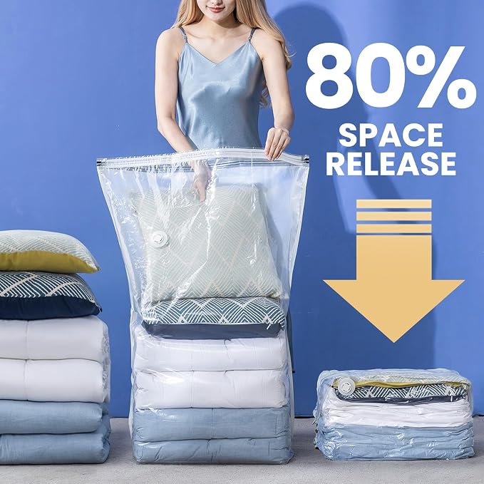 6 Pack Vacuum Storage Bags, Jumbo Cube 31x40x15 Inch, Extra Large Vacuum Seal - Image 5