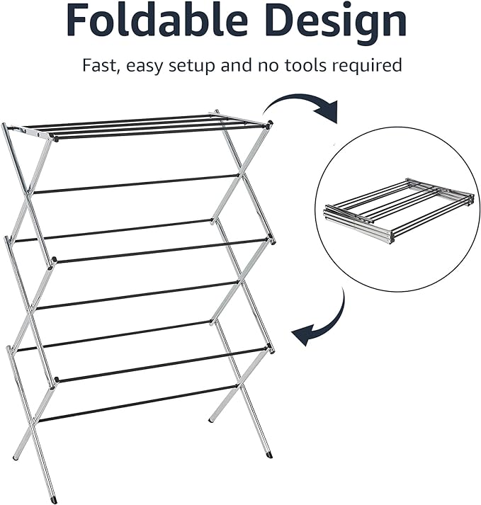 Amazon Basics Foldable Portable Laundry Drying Rack - Image 4