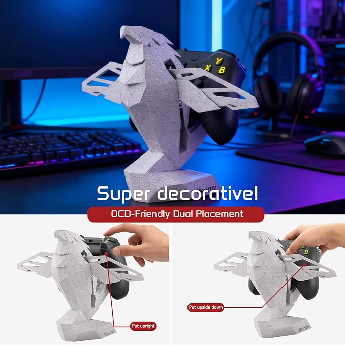 Controller Holder for Xbox/PS/Switch – Monument Marble-Style Eagle Stand - Image 3