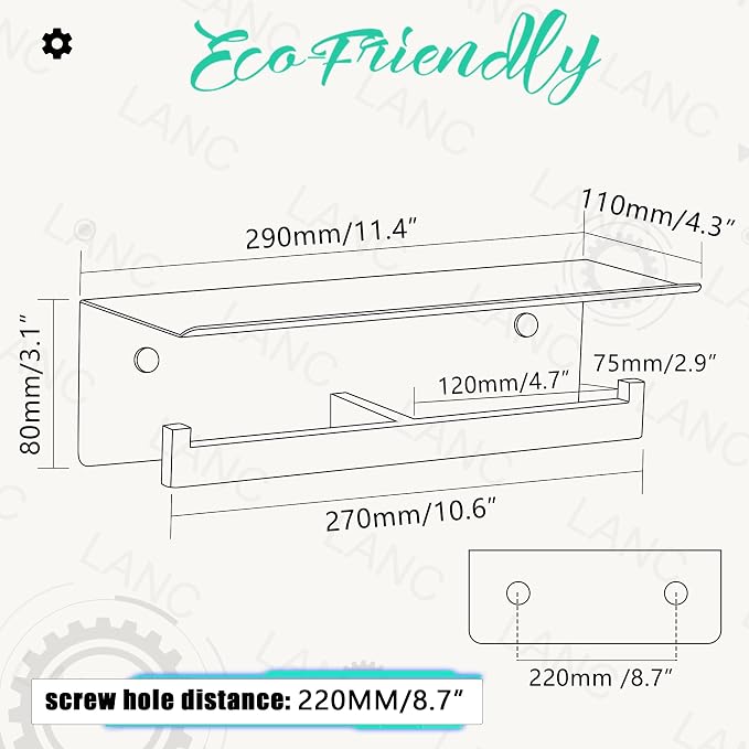 LANC Double Roll Tissue Holder - Image 2