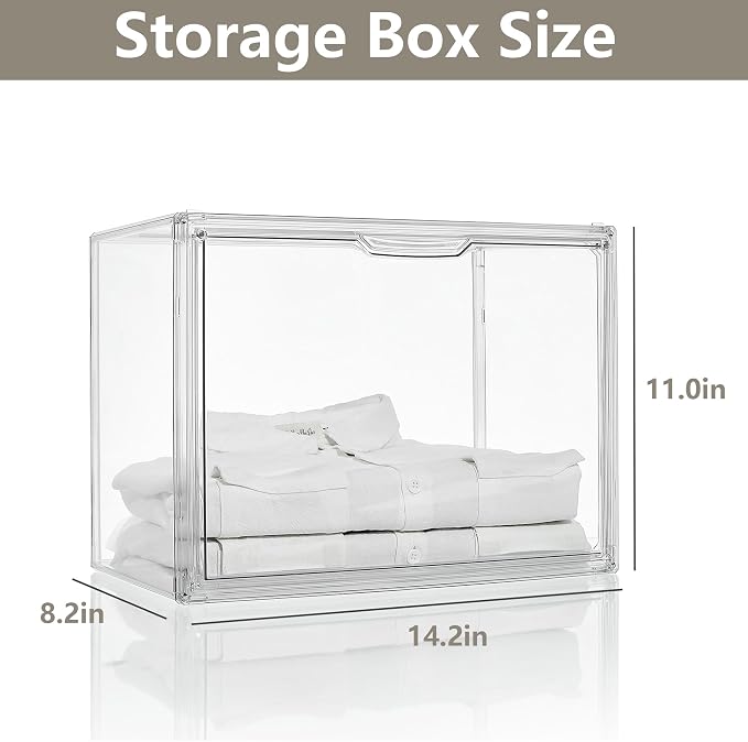 Attelite Purse Organizer for Closet, 9 Pack Clear Acrylic Display Case for - Image 2