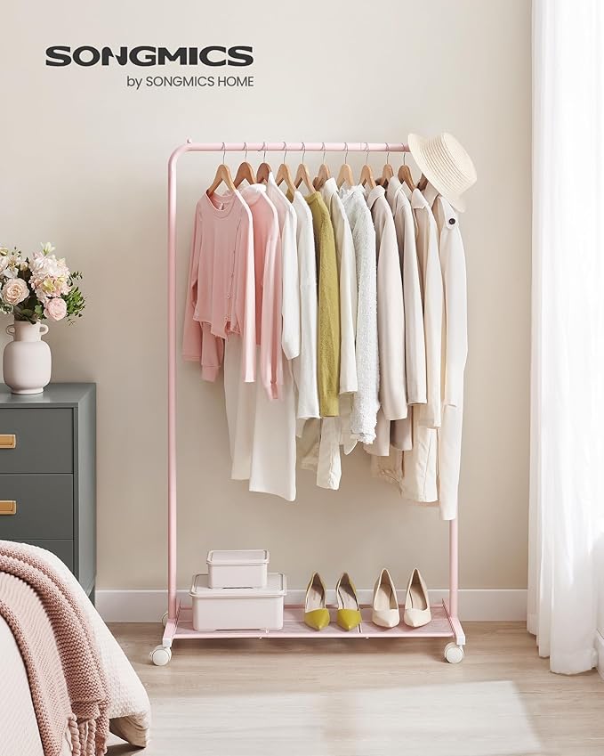 SONGMICS Clothes Rack with Wheels, Clothing Rack - Image 4