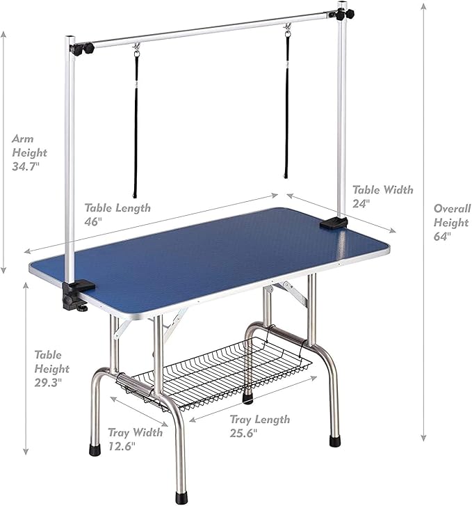 46" Dog Grooming Table Foldable Pet Grooming Tables - Image 2