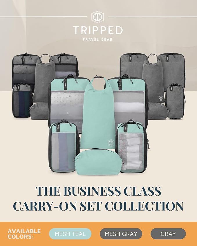 Compression Packing Cubes for Travel by TRIPPED – 6-Piece Premium Set - Image 9