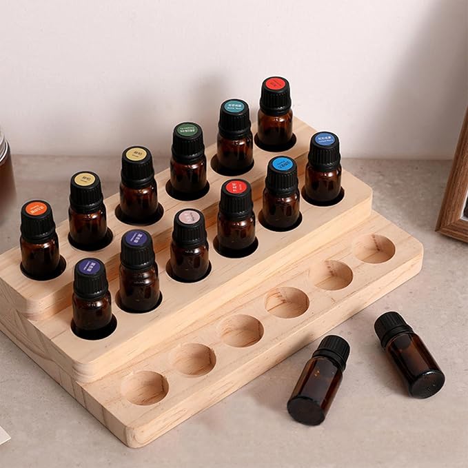 3 Tier Wooden Essential Oil Organizer Essential Oils Racks Display Stand - Image 6