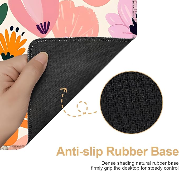 Large Mouse Pad, Floral Garden Desk Mat, Extended Gaming Mouse Pad - Image 3