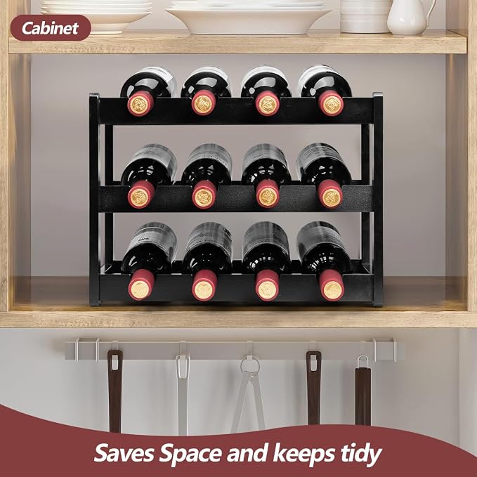 Bamboo Wine Rack, Sturdy and Durable Wine Storage Cabinet Shelf, Wine Racks - Image 2