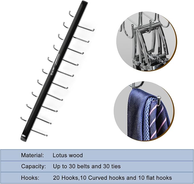 TOPIA HANGER 40 Hooks Belt Tie Hanger Space Saving - Image 4