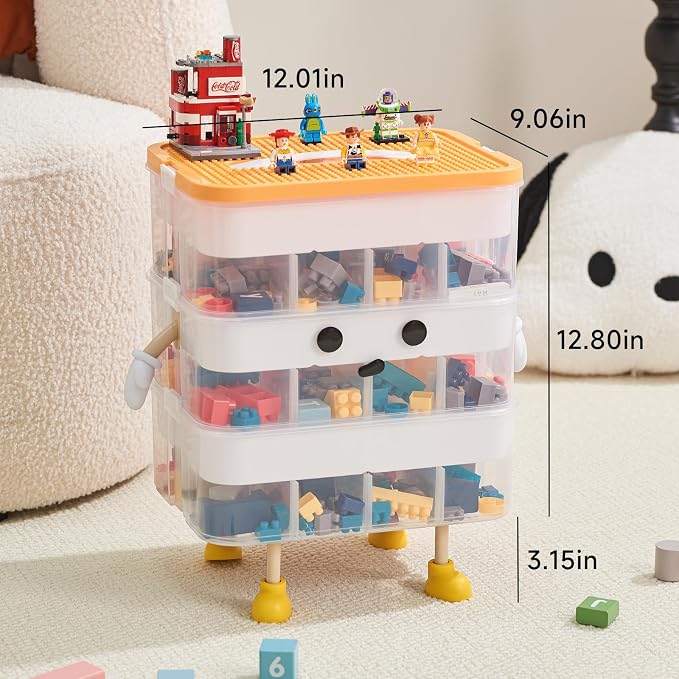 Organizers Storage Box for lego: Plastic Stackable Storage Case - Image 6