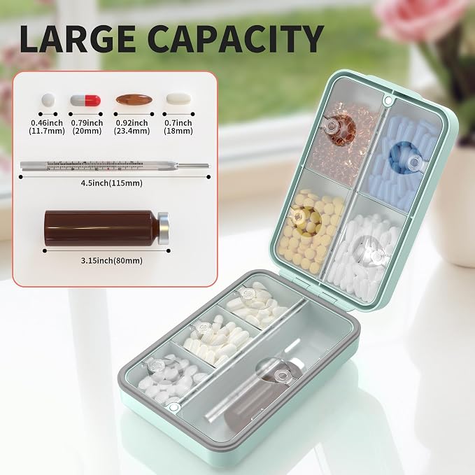 Restree Weekly Pill Organizer, Magnetic Moisture Proof Pill Case, Large - Image 5
