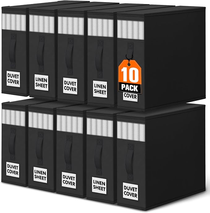 WOWBOX Sheet Organizers and Storage, Closet Bed Sheet Organizer Under Bed by WOWBOX