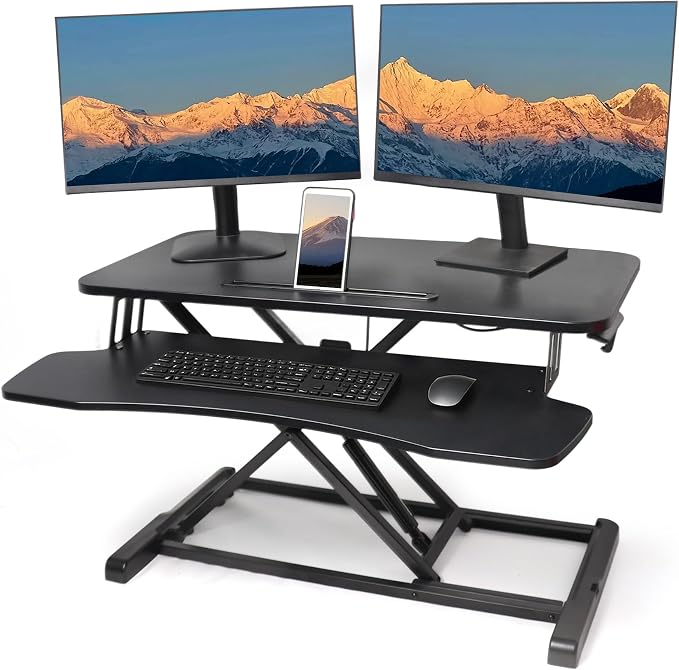 32 inch Standing Desk Converter, Height Adjustable Sit Stand Riser by RELAXWORK
