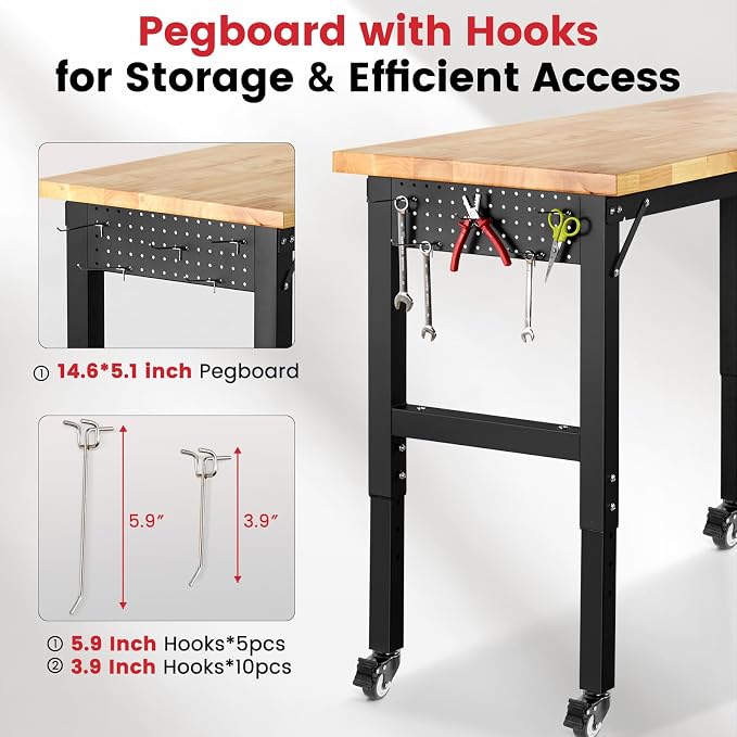 Workbench for Garage 48 Inch Work Bench - Image 4