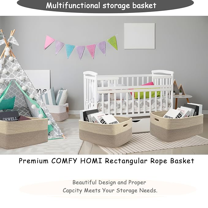 COMFY-HOMI 2 pcs Large Storage Baskets - Image 6