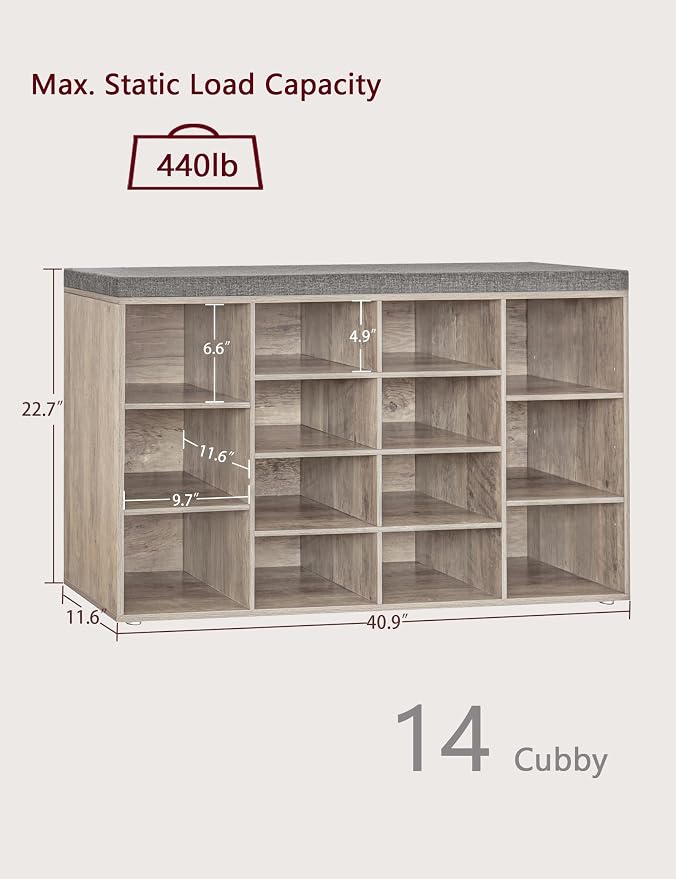 DINZI LVJ Shoe Storage Bench - Image 3