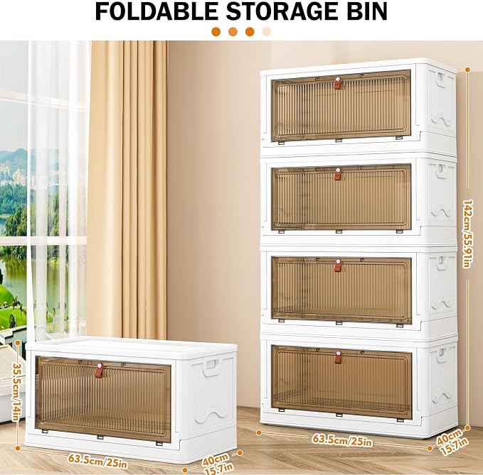 4 Tier Storage Bins with Lids 102QT - Image 5