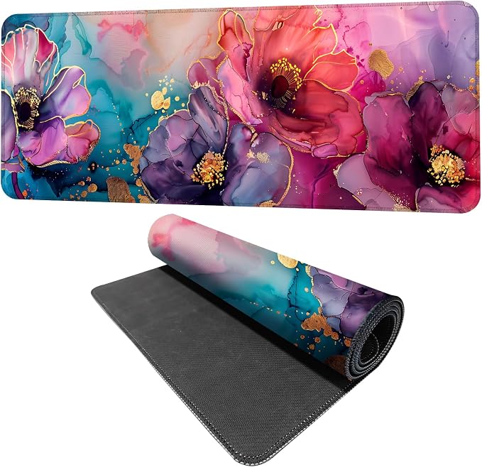 Floral Mouse Pad XXL – Large Desk Mat by THISFIND