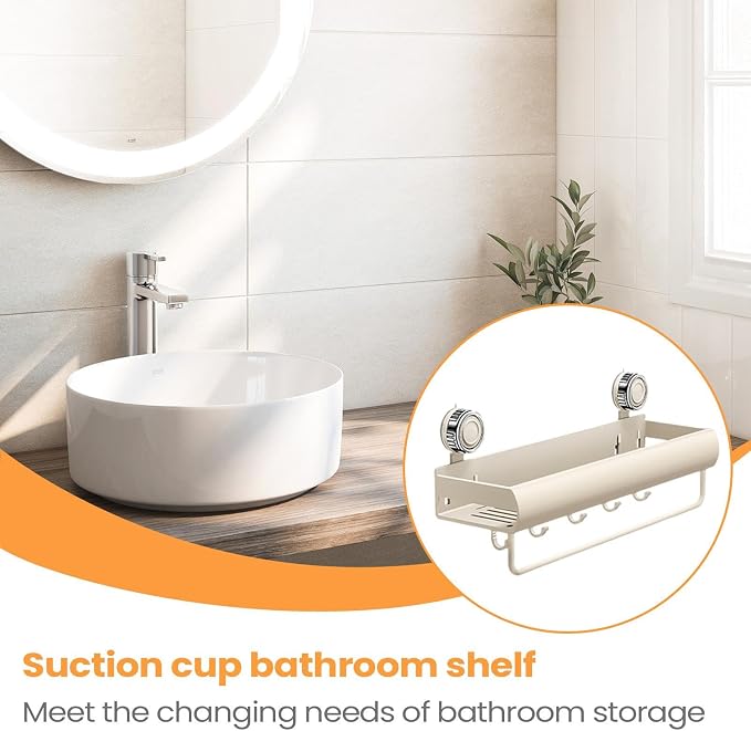 Bathroom Rack - Drill Free Shower Organizer, Rustproof Shelf, Adhesive Wall - Image 3