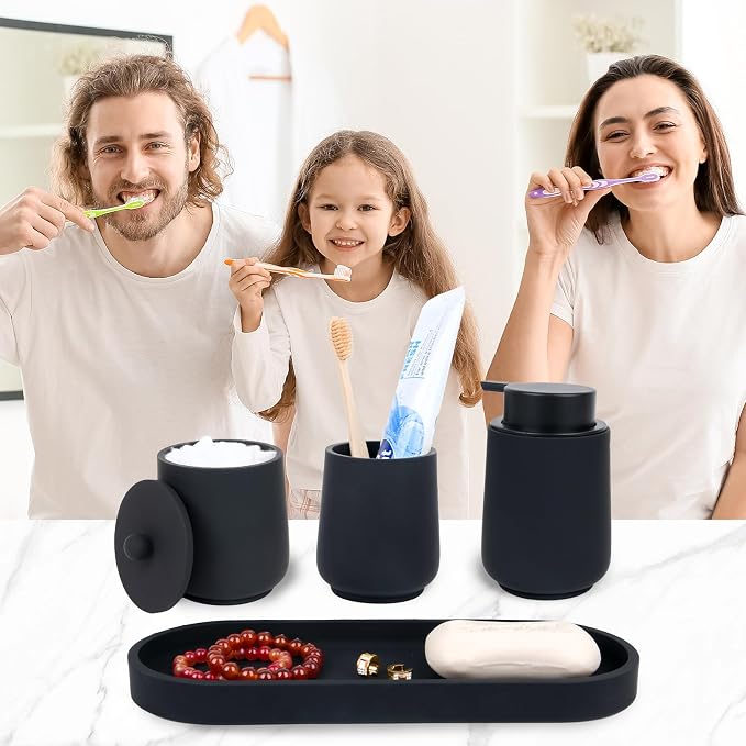 Black Bathroom Accessories Set - Image 2