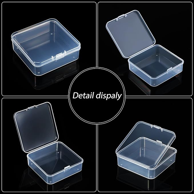 48 Packs Clear Small Plastic Containers Transparent Storage Box - Image 4