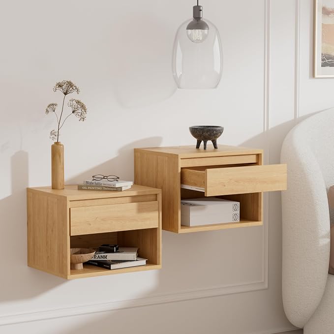 Floating Nightstand, Wall Mounted Bedside Table - Image 6