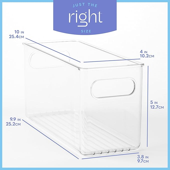 primebox Plastic Food Storage 4 Pack Clear Container Bin - Image 3