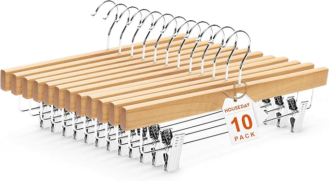 HOUSE DAY Wooden Pants Hangers by HOUSEDAY