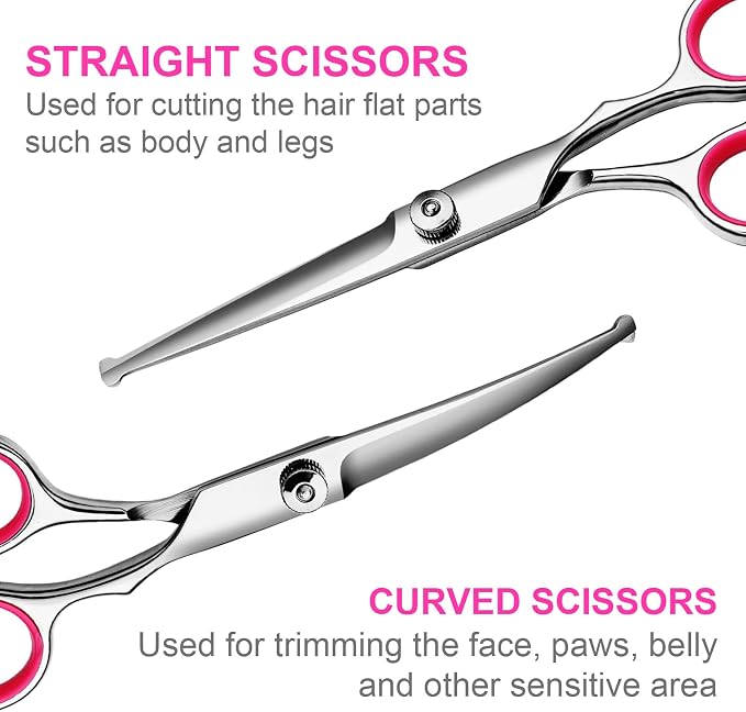 6 in1 Professional Dog Grooming Scissors Kit, Dog Shears - Image 5