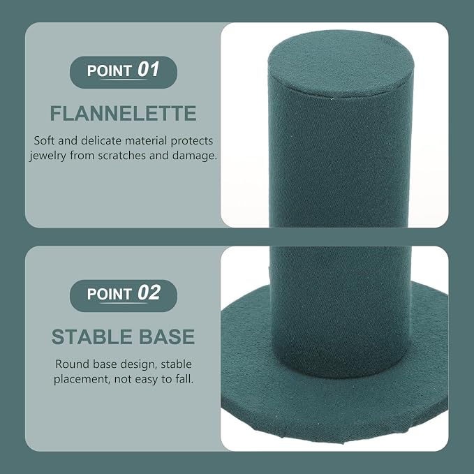 Velvet Vertical Hair Tie Organizer Tower Scrunchie Display Stand - Image 7