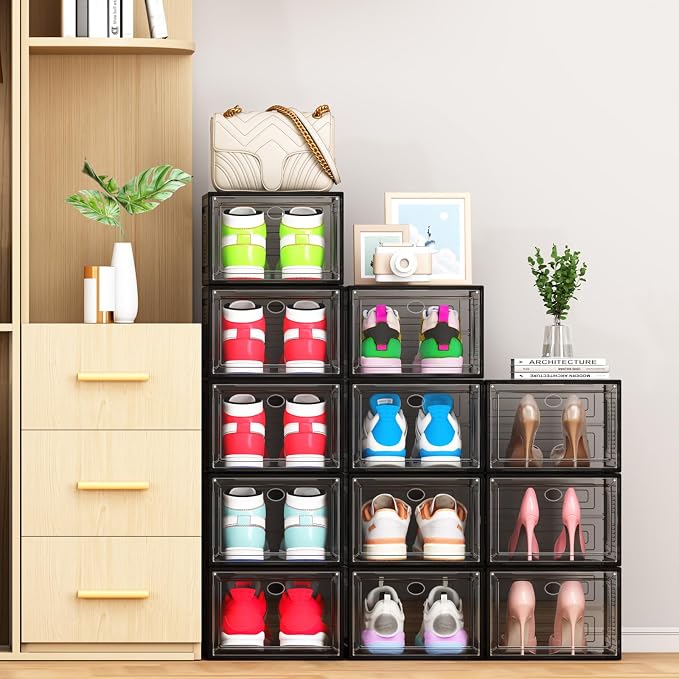10 Pack Shoe Organizer, Stackable Shoe Box - Image 7