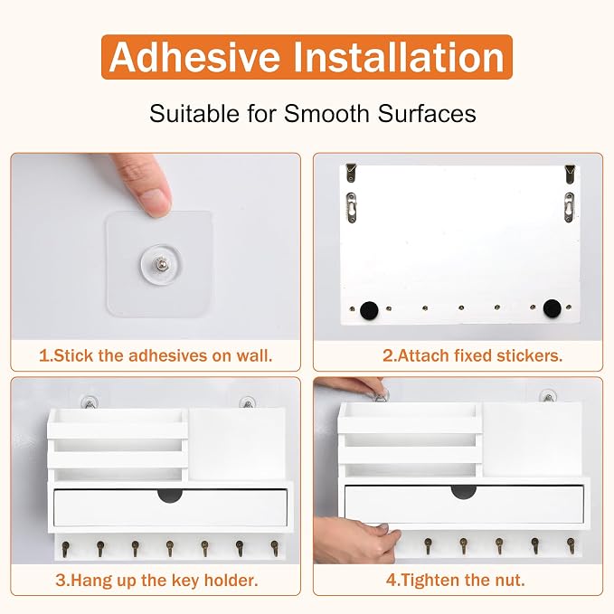 Key and Mail Holder for Wall, Mail Organizer Wall Mount - Image 8