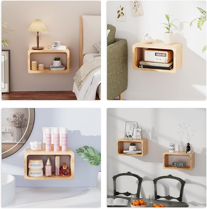 Bamboo Floating Nightstand - Image 4