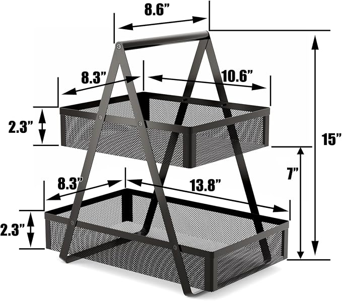 EKNITEY Tiered Snack Organizer Countertop - Image 6
